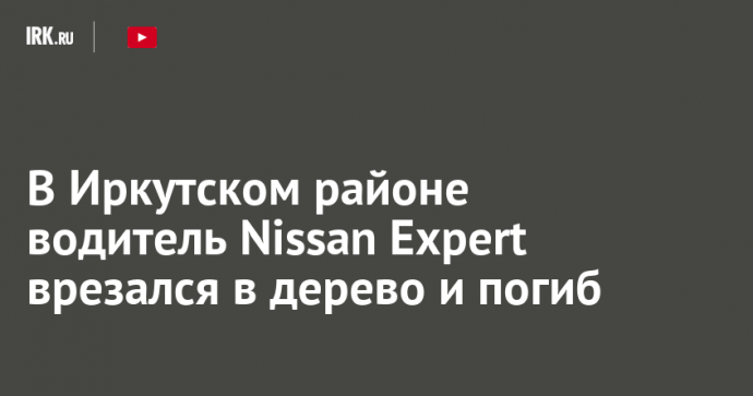 В Иркутском районе водитель Nissan Expert врезался в дерево и погиб