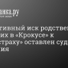 Коллективный иск родственников погибших в «Крокусе» к «Ингосстраху» оставлен судом без движения