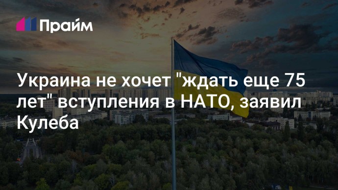 Украина не хочет "ждать еще 75 лет" вступления в НАТО, заявил Кулеба