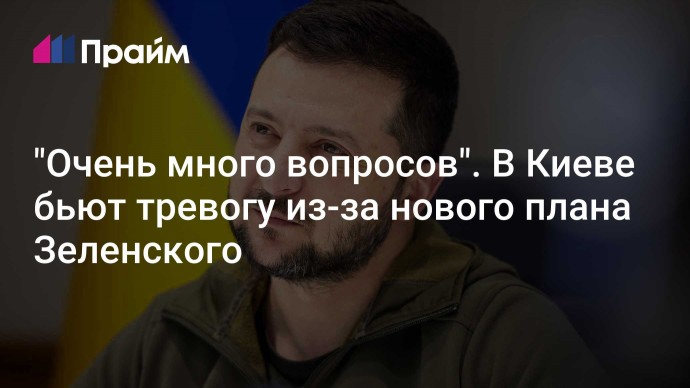 "Очень много вопросов". В Киеве бьют тревогу из-за нового плана Зеленского