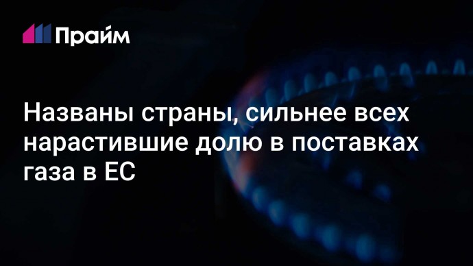 Названы страны, сильнее всех нарастившие долю в поставках газа в ЕС