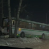 В Чигирях на Центральной автобус врезался в дерево