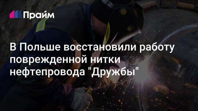 В Польше восстановили работу поврежденной нитки нефтепровода "Дружбы"