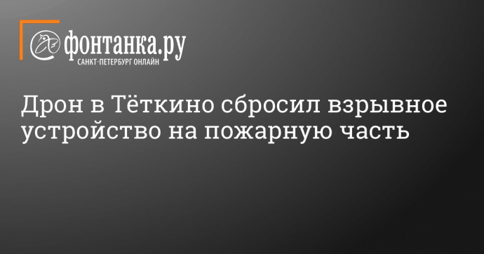 Дрон в Тёткино сбросил взрывное устройство на пожарную часть