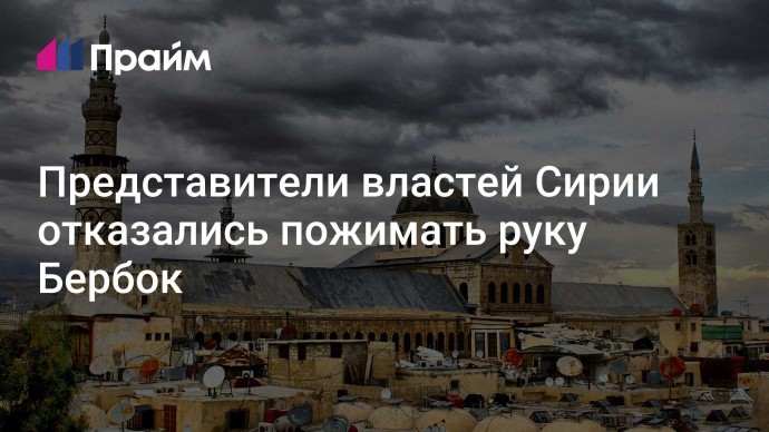 Представители властей Сирии отказались пожимать руку Бербок