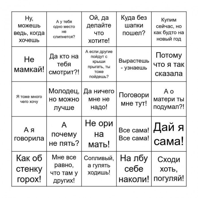 Какие самые стереотипные фразы чаще всего говорят своим детям современные родители?