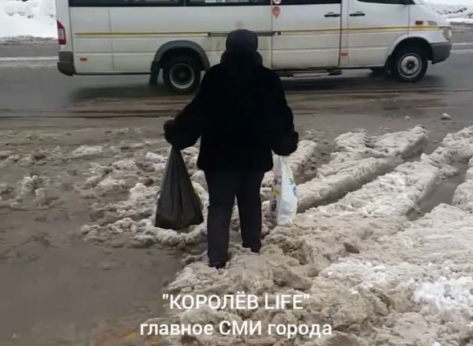 Жители Королёва позвали губернатора гулять в кашу из снега и грязи, а главе Трифонову всучить лопату