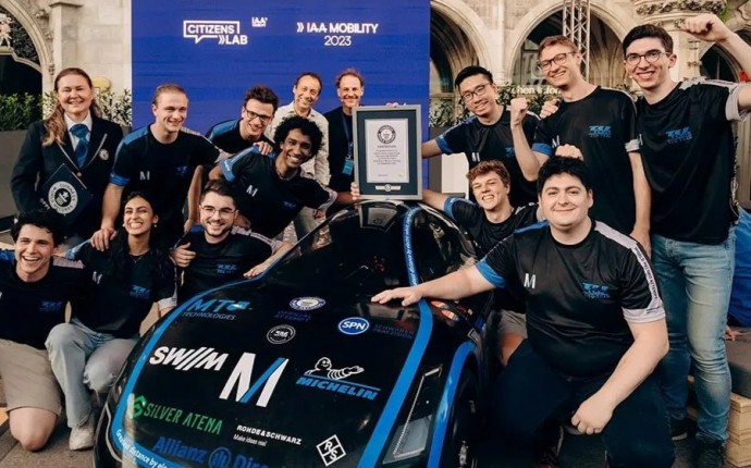 Студенты создали электромобиль, который проехал 2570 километров на одной зарядке и побил рекорд