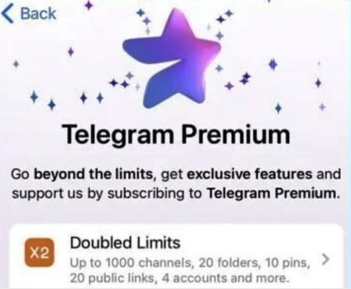 Стали известны преимущества платной подписки Telegram Premium