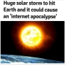 ​«Огромная солнечная буря обрушится на Землю, и это может вызвать «интернет-апокалипсис»...