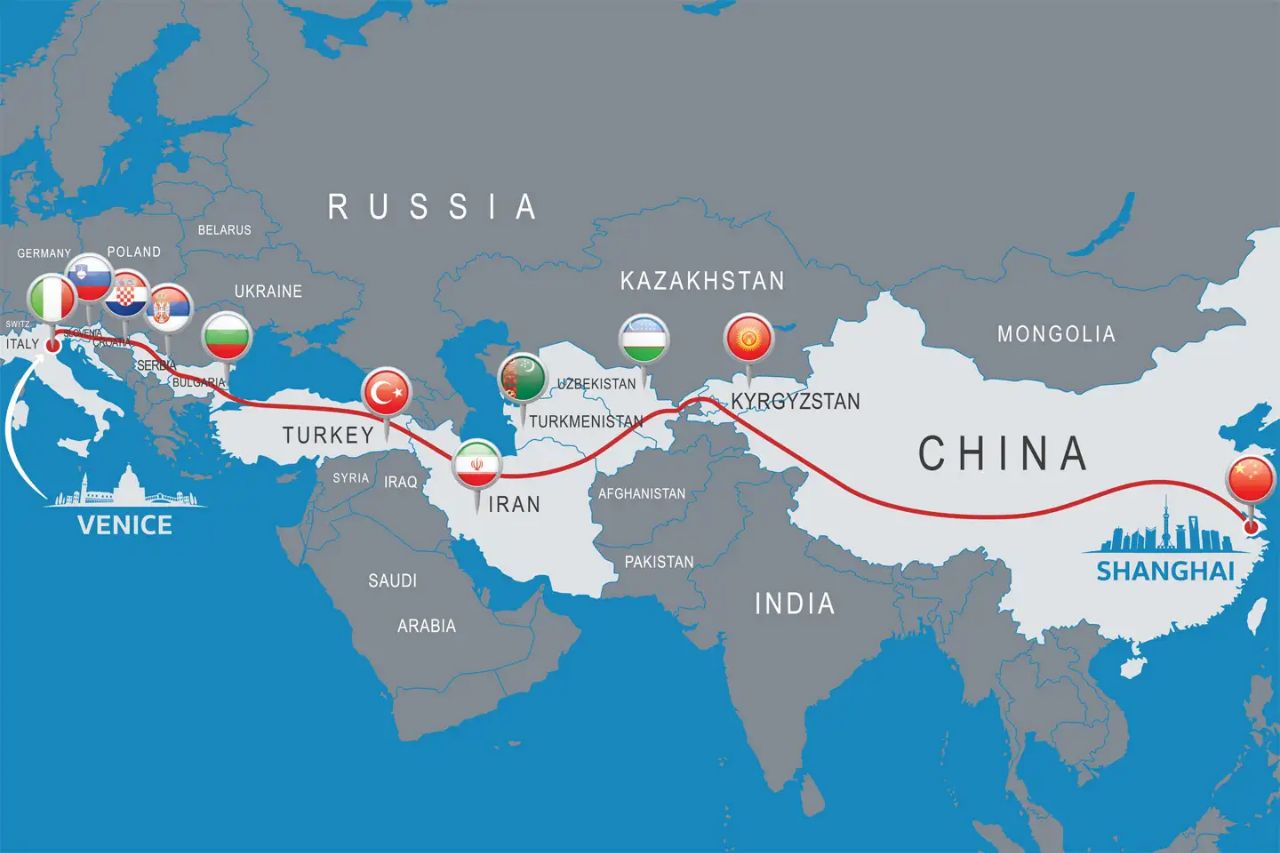 Казахстан в обход россии. Новый шелковый путь. Шелковый путь на карте. Шелковый путь Китай. Железная дорога из Китая в Европу в обход России на карте.