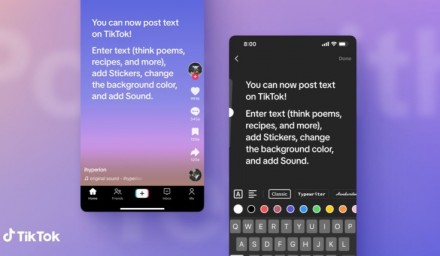 TikTok анонсировал возможность публикации текстовых сообщений без видео